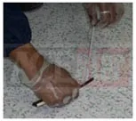 ESD tile repair in progress